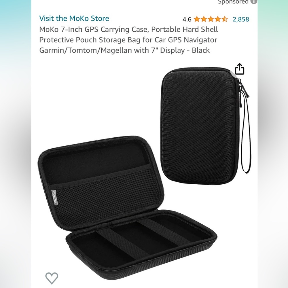 MoKo 7-Inch GPS Carrying Case, Portable Hard Shell Protective Pouch Storage Bag